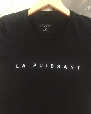 T-Shirt La Gisela Gola Careca Preta La Puissant